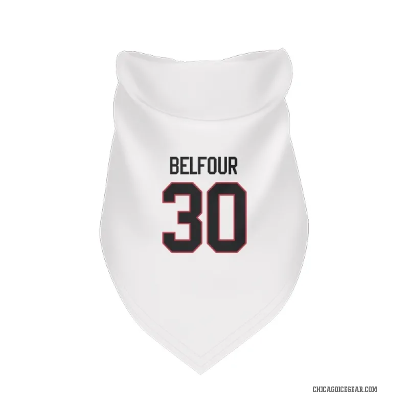 ED Belfour  White Chicago Blackhawks  Cat & Dog Pet Bandana