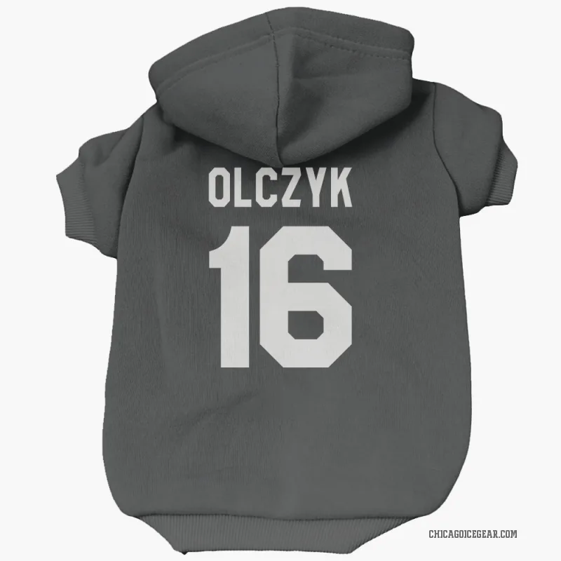 Ed Olczyk  Black White Chicago Blackhawks  Cat & Dog Pet Hoodie
