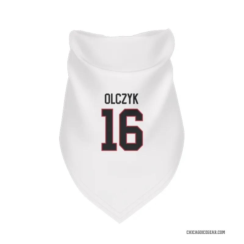 Ed Olczyk  White Chicago Blackhawks  Cat & Dog Pet Bandana