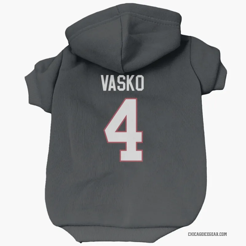 Elmer Vasko  Black Chicago Blackhawks  Cat & Dog Pet Hoodie