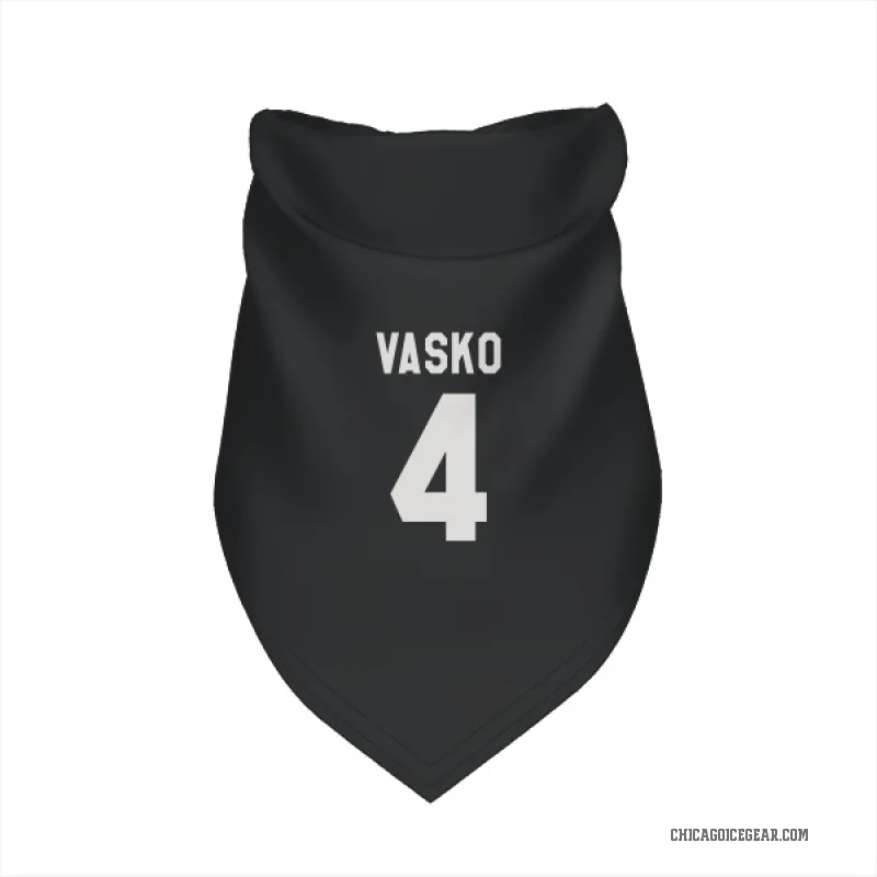 Elmer Vasko  Black White Chicago Blackhawks  Cat & Dog Pet Bandana