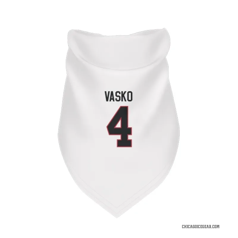 Elmer Vasko  White Chicago Blackhawks  Cat & Dog Pet Bandana