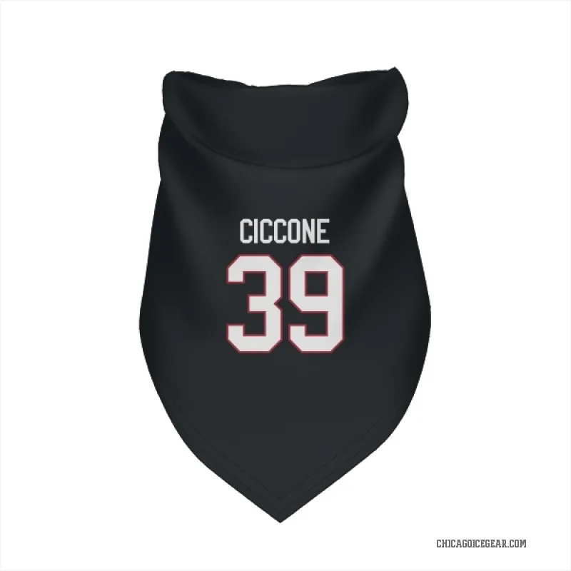 Enrico Ciccone  Black Chicago Blackhawks  Cat & Dog Pet Bandana