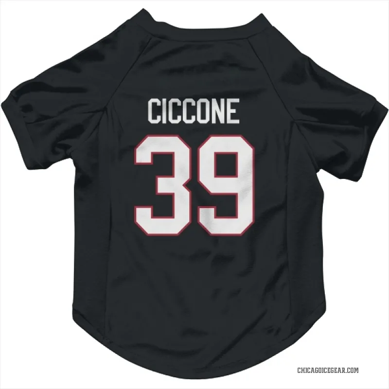 Enrico Ciccone  Black Chicago Blackhawks  Cat & Dog Pet Jersey