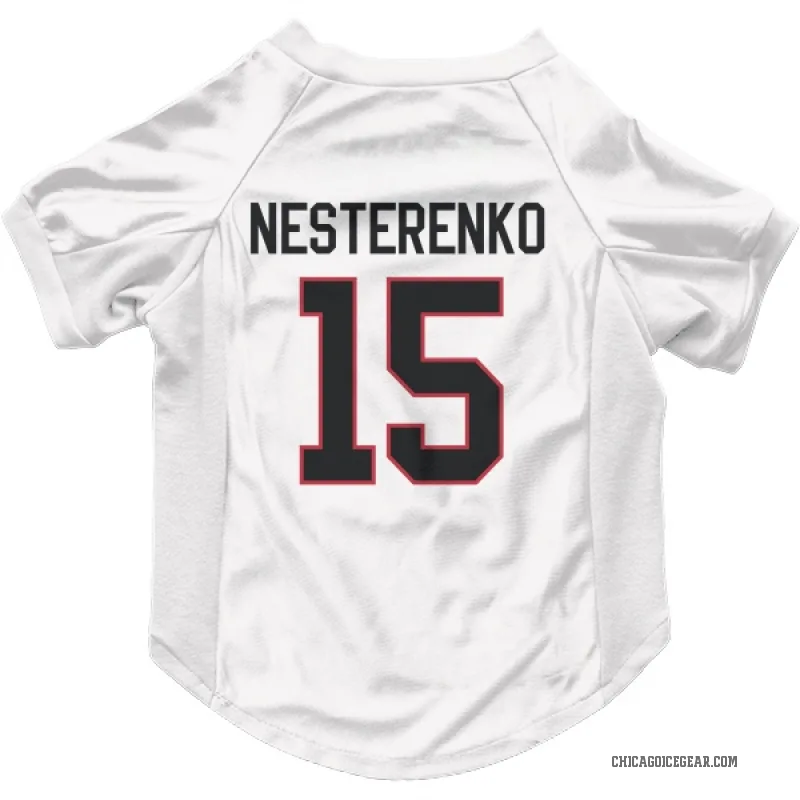 Eric Nesterenko  White Chicago Blackhawks  Cat & Dog Pet Jersey