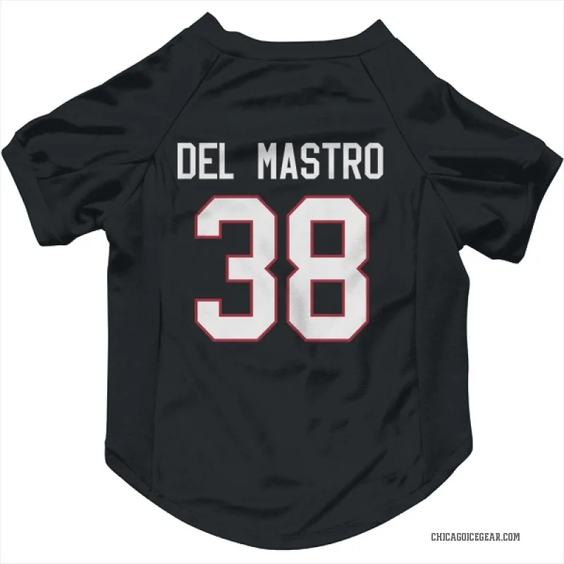 Ethan Del Mastro  Black Chicago Blackhawks  Cat & Dog Pet Jersey
