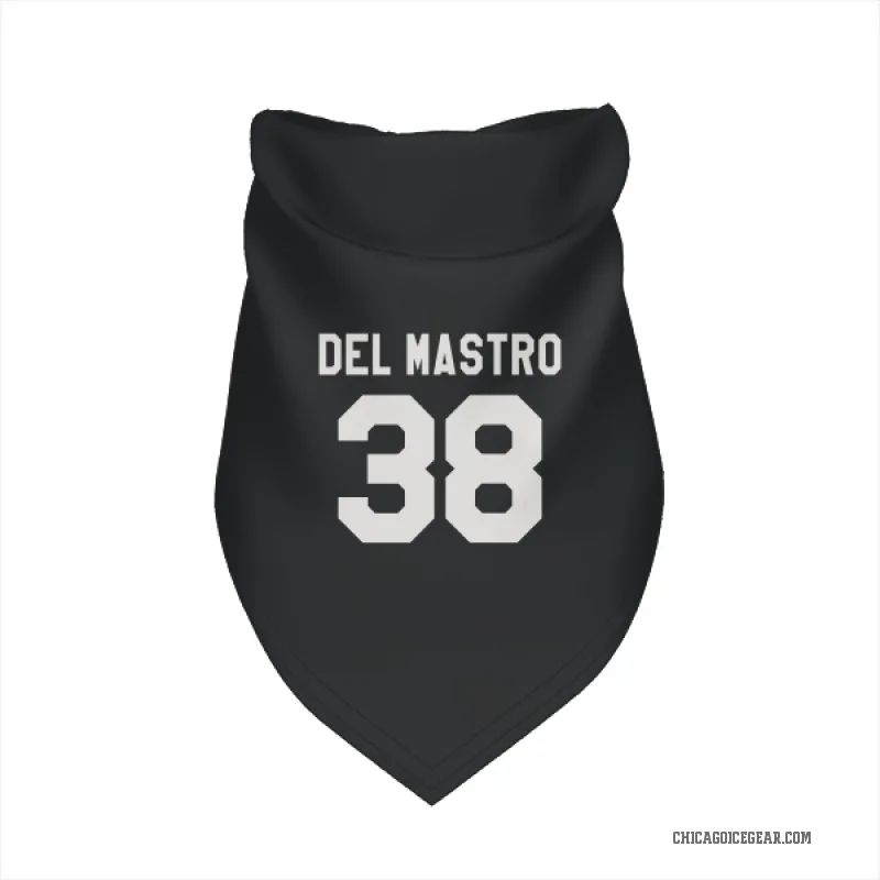 Ethan Del Mastro  Black White Chicago Blackhawks  Cat & Dog Pet Bandana