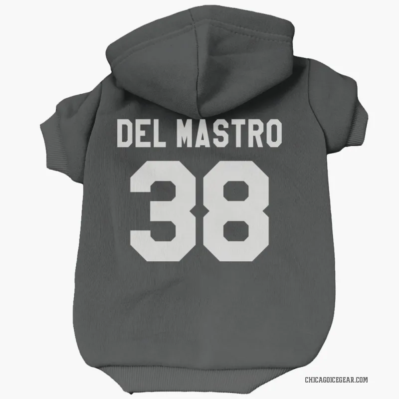Ethan Del Mastro  Black White Chicago Blackhawks  Cat & Dog Pet Hoodie