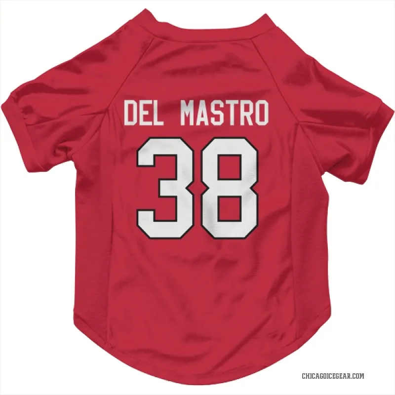 Ethan Del Mastro  Red Chicago Blackhawks  Cat & Dog Pet Jersey