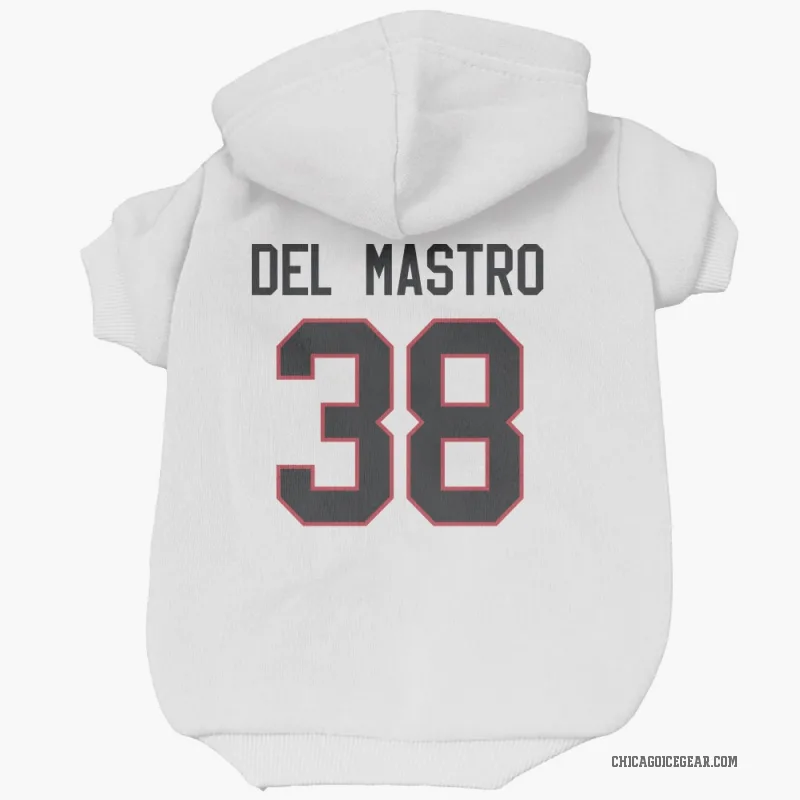 Ethan Del Mastro  White Chicago Blackhawks  Cat & Dog Pet Hoodie