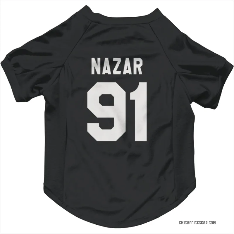Frank Nazar  Black White Chicago Blackhawks  Cat & Dog Pet Jersey