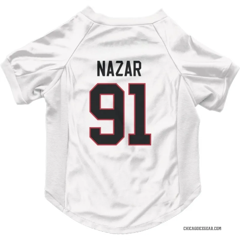 Frank Nazar  White Chicago Blackhawks  Cat & Dog Pet Jersey