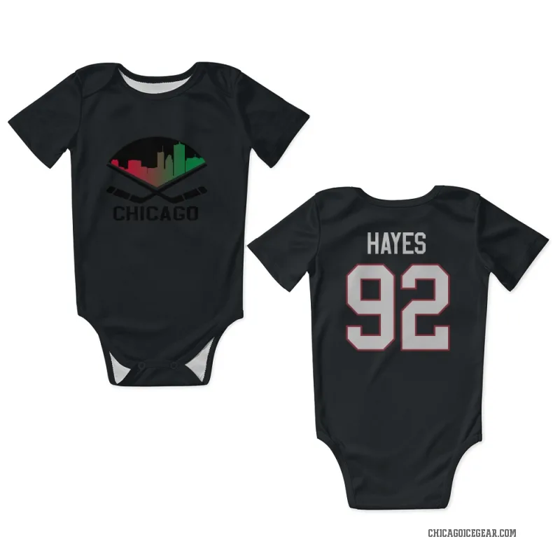 Gavin Hayes  Black Chicago Blackhawks  Newborn & Infant Bodysuit