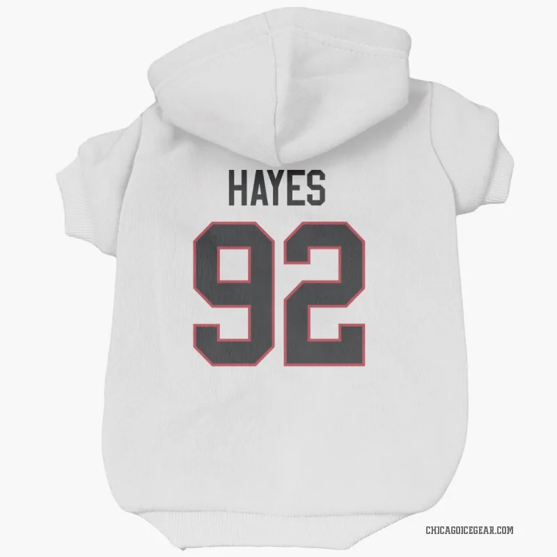 Gavin Hayes  White Chicago Blackhawks  Cat & Dog Pet Hoodie