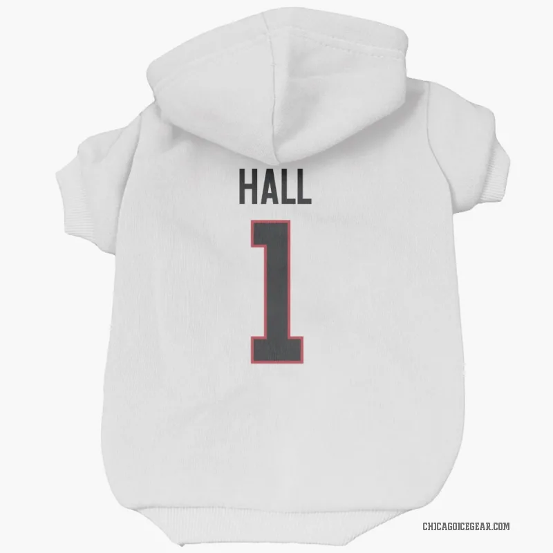 Glenn Hall  White Chicago Blackhawks  Cat & Dog Pet Hoodie