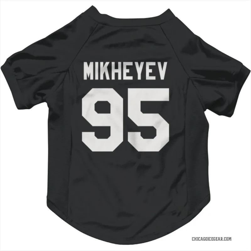 Ilya Mikheyev  Black White Chicago Blackhawks  Cat & Dog Pet Jersey