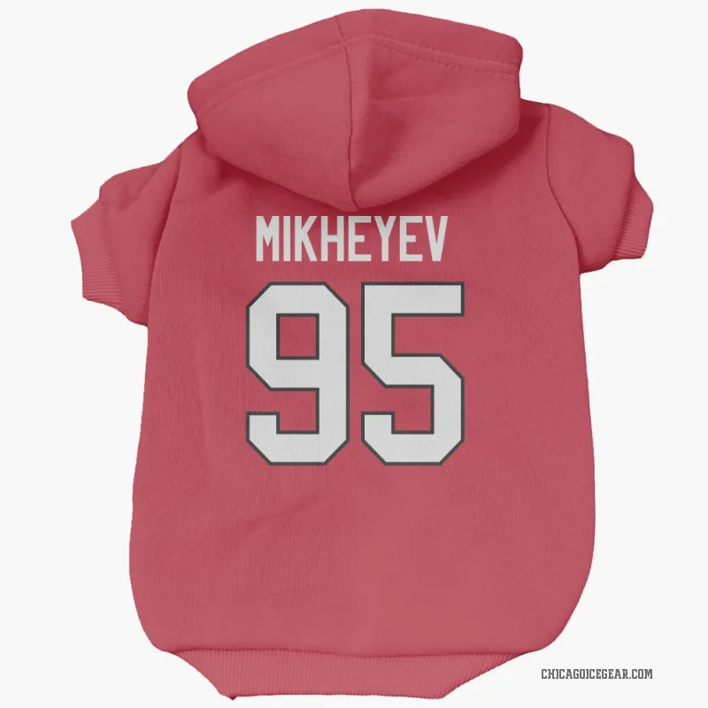 Ilya Mikheyev  Red Chicago Blackhawks  Cat & Dog Pet Hoodie