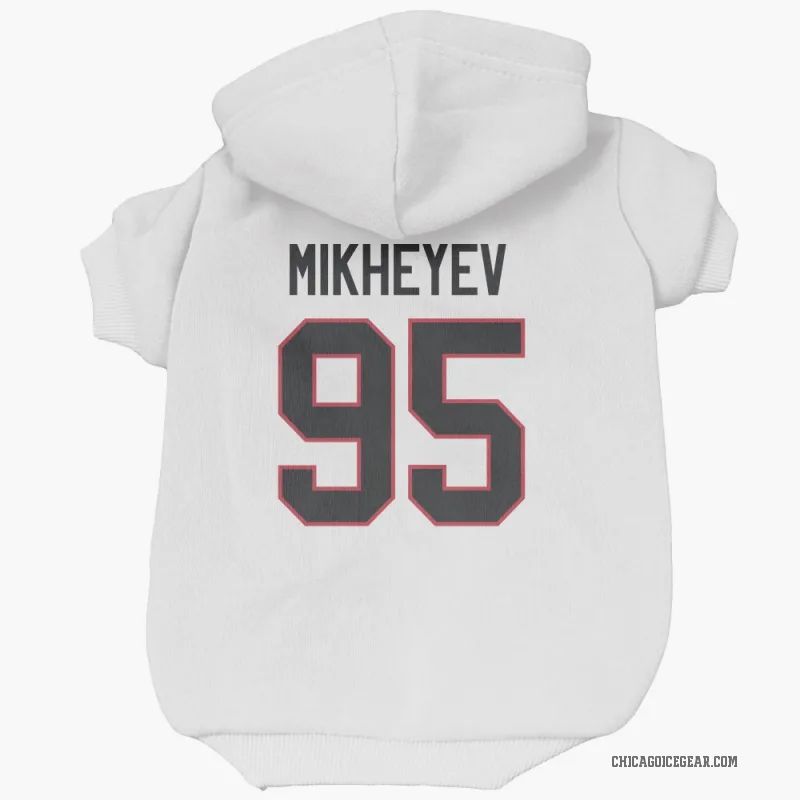 Ilya Mikheyev  White Chicago Blackhawks  Cat & Dog Pet Hoodie