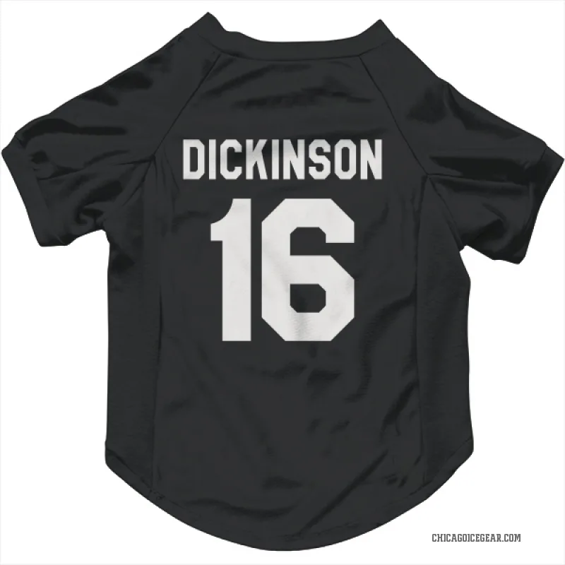 Jason Dickinson  Black White Chicago Blackhawks  Cat & Dog Pet Jersey