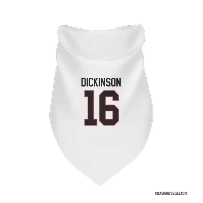 Jason Dickinson  White Chicago Blackhawks  Cat & Dog Pet Bandana