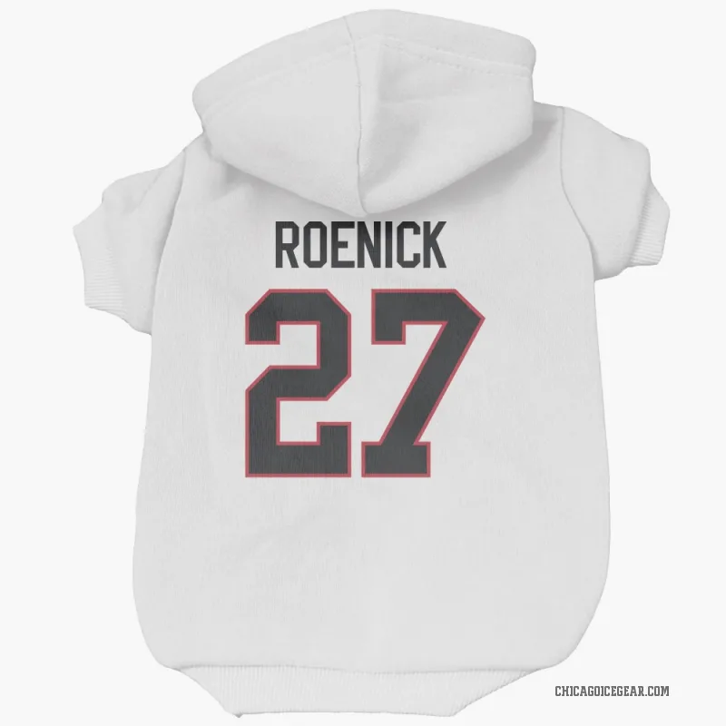 Jeremy Roenick  White Chicago Blackhawks  Cat & Dog Pet Hoodie