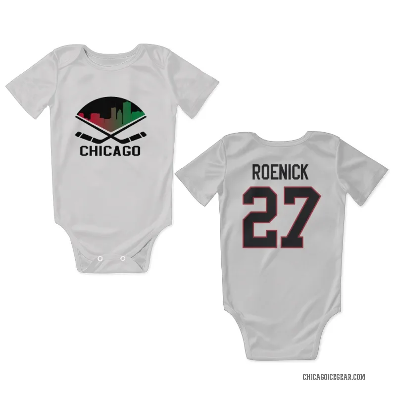 Jeremy Roenick  White Chicago Blackhawks  Newborn & Infant Bodysuit