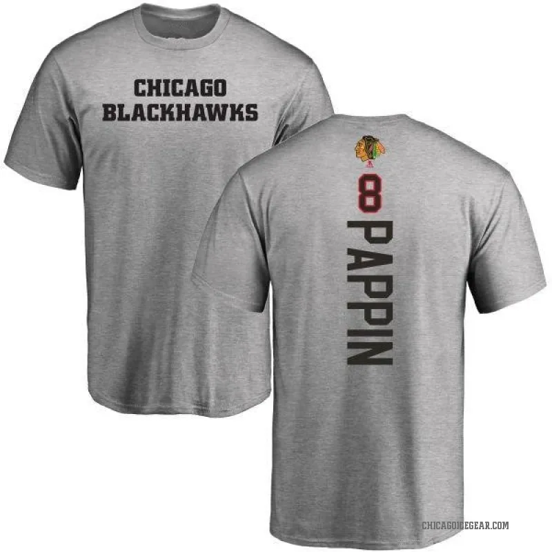 Jim Pappin Men's Ash Chicago Blackhawks Backer T-Shirt -