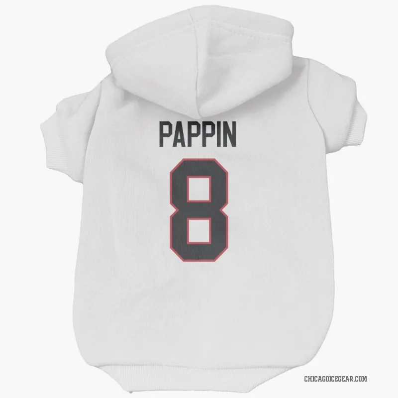 Jim Pappin  White Chicago Blackhawks  Cat & Dog Pet Hoodie