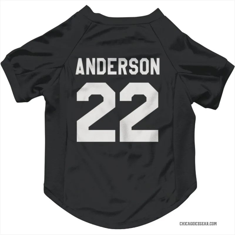 Joey Anderson  Black White Chicago Blackhawks  Cat & Dog Pet Jersey