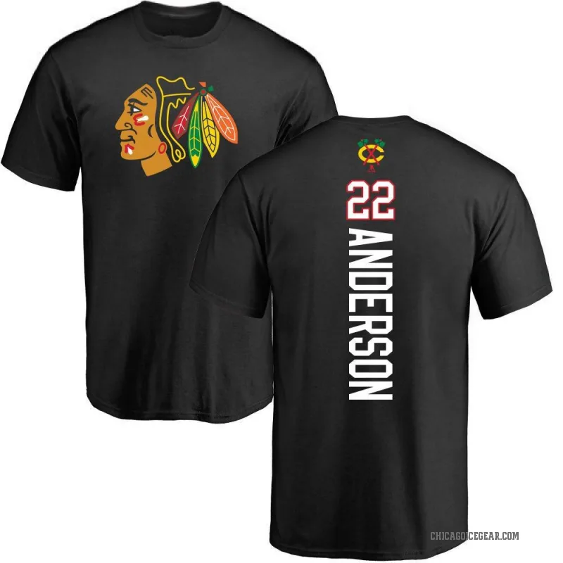 Joey Anderson Youth Black Chicago Blackhawks Backer T-Shirt -
