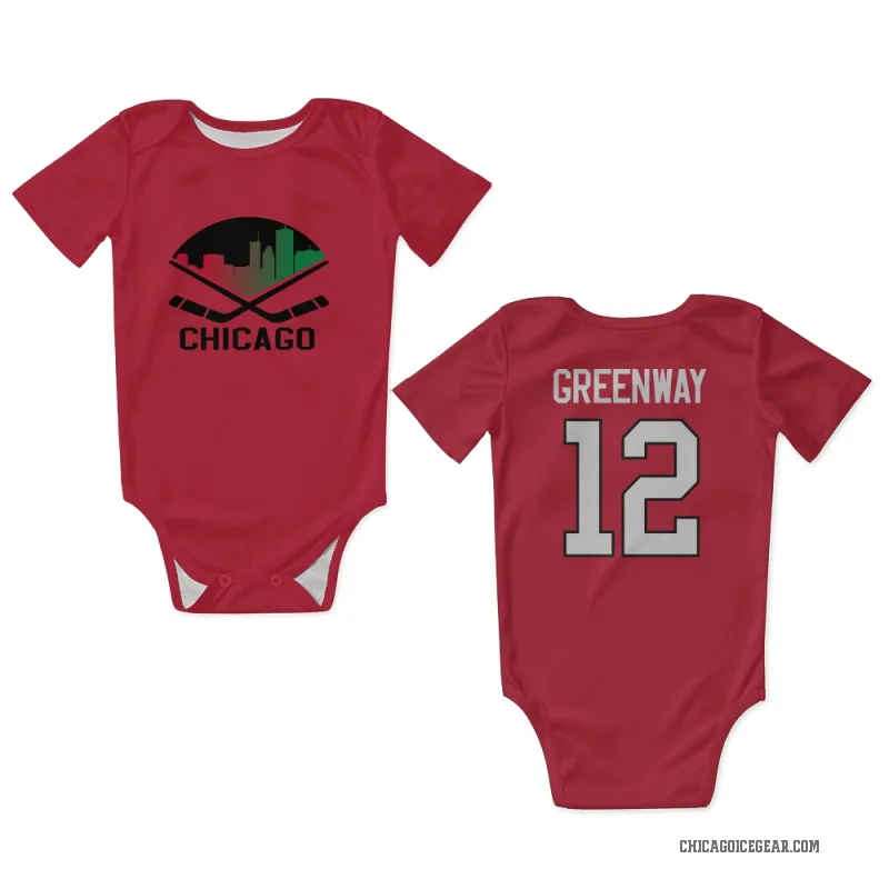 Jordan Greenway  Red Chicago Blackhawks  Newborn & Infant Bodysuit