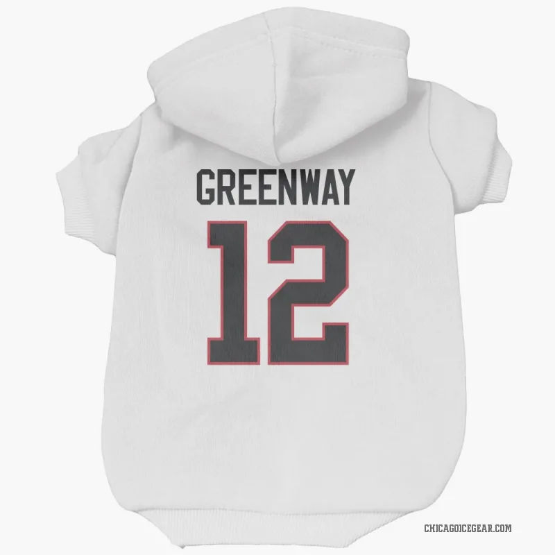 Jordan Greenway  White Chicago Blackhawks  Cat & Dog Pet Hoodie