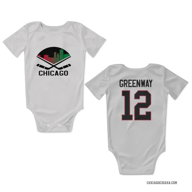Jordan Greenway  White Chicago Blackhawks  Newborn & Infant Bodysuit