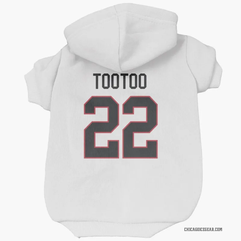 Jordin Tootoo  White Chicago Blackhawks  Cat & Dog Pet Hoodie