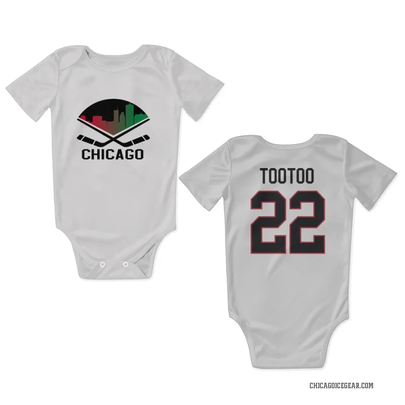 Jordin Tootoo  White Chicago Blackhawks  Newborn & Infant Bodysuit