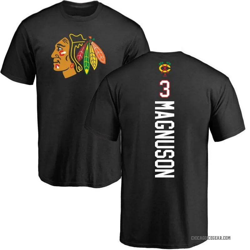 Keith Magnuson Youth Black Chicago Blackhawks Backer T-Shirt -