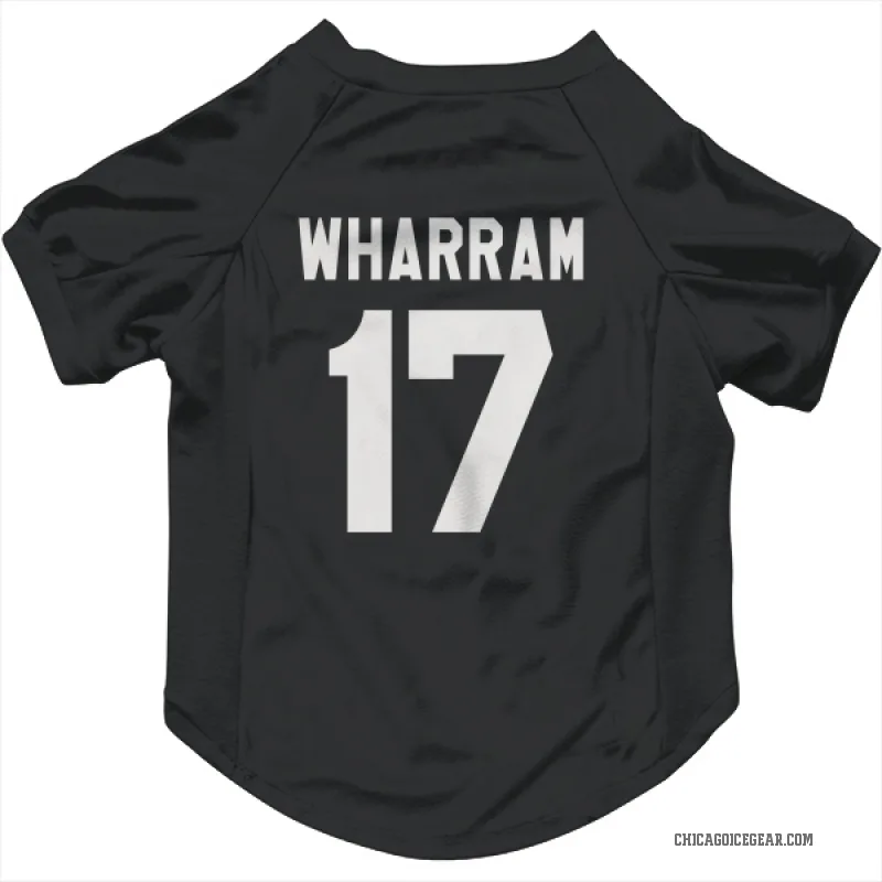Kenny Wharram  Black White Chicago Blackhawks  Cat & Dog Pet Jersey