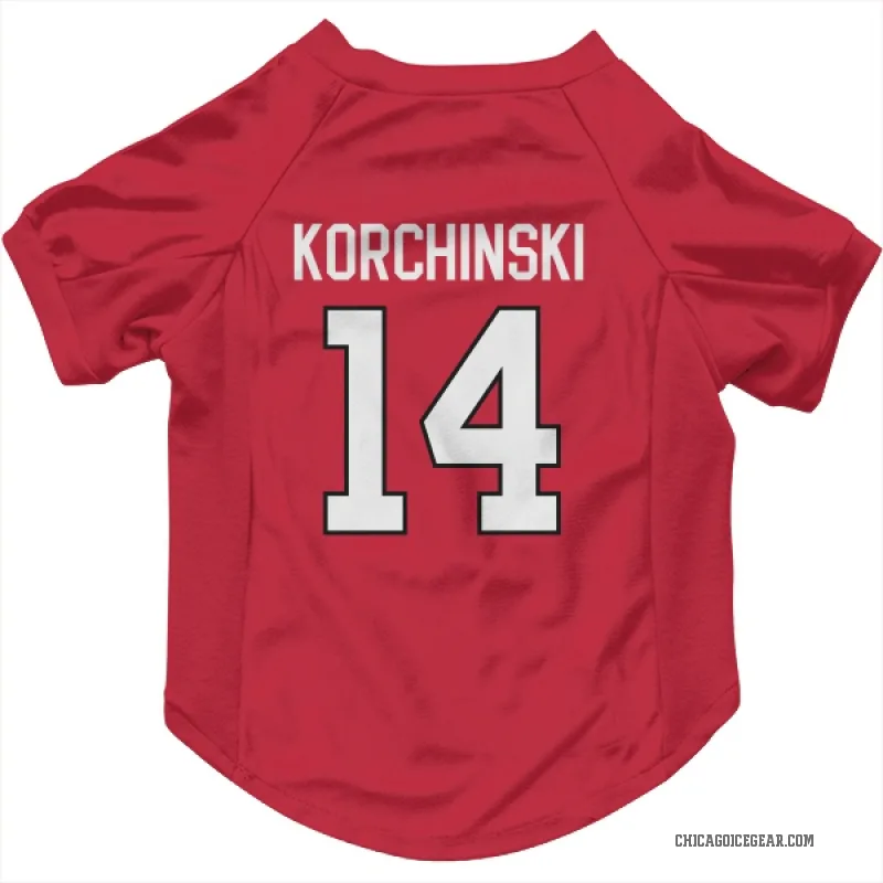 Kevin Korchinski  Red Chicago Blackhawks  Cat & Dog Pet Jersey