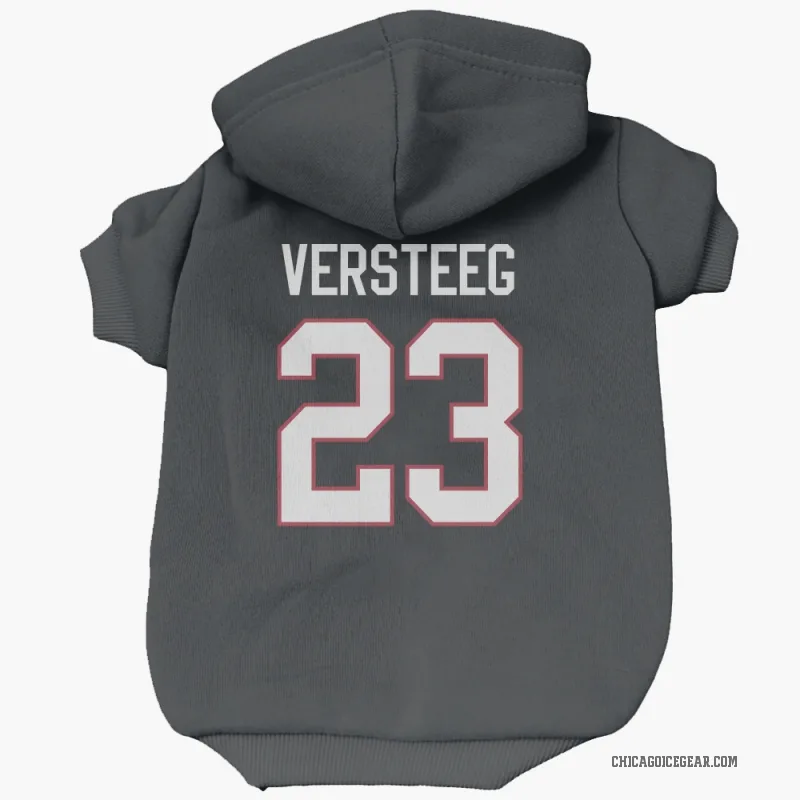 Kris Versteeg Black Chicago Blackhawks Cat & Dog Pet Hoodie