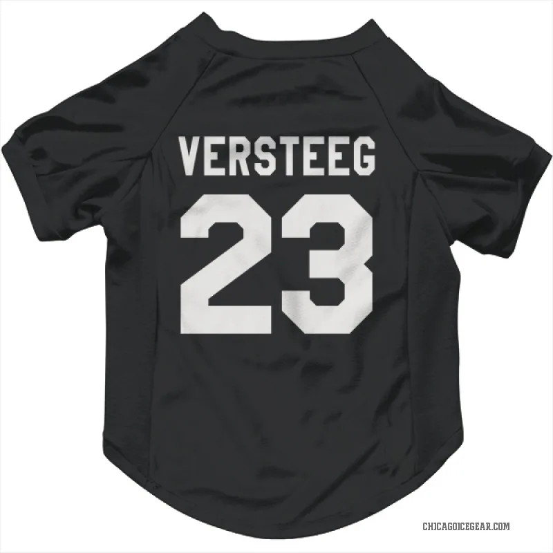 Kris Versteeg Black White Chicago Blackhawks Cat & Dog Pet Jersey