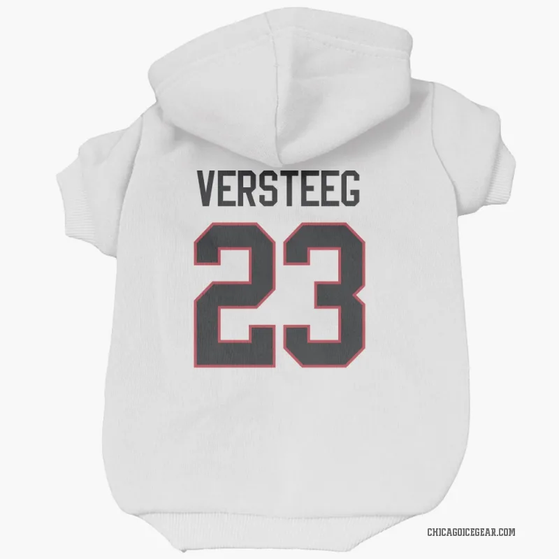 Kris Versteeg  White Chicago Blackhawks  Cat & Dog Pet Hoodie