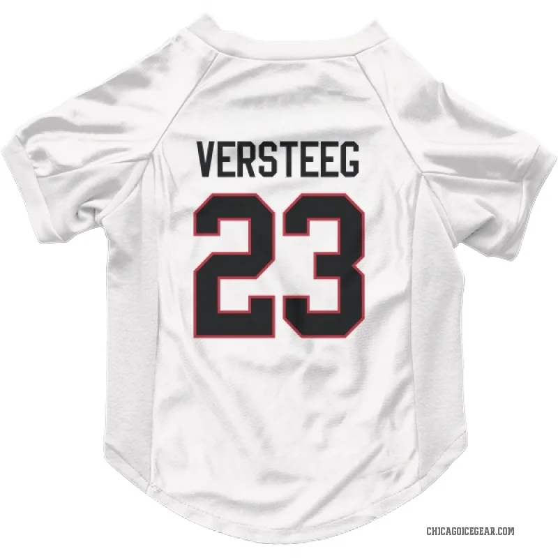 Kris Versteeg White Chicago Blackhawks Cat & Dog Pet Jersey