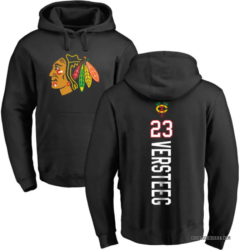 Kris Versteeg Youth Black Chicago Blackhawks Branded Backer Pullover Hoodie
