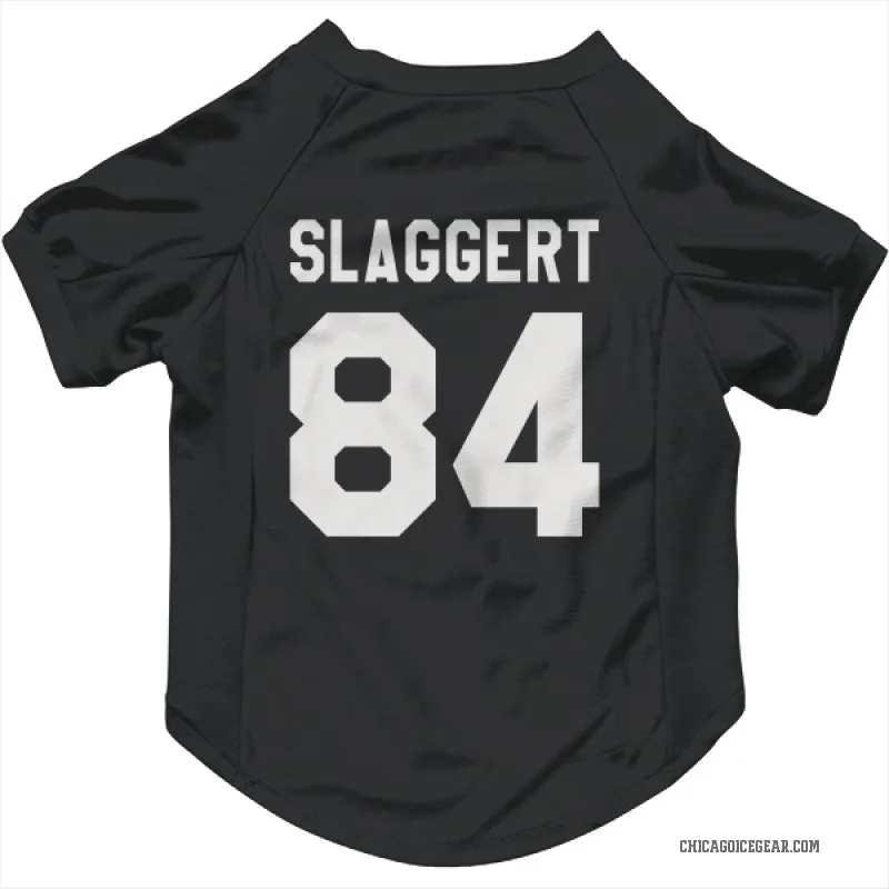 Landon Slaggert  Black White Chicago Blackhawks  Cat & Dog Pet Jersey