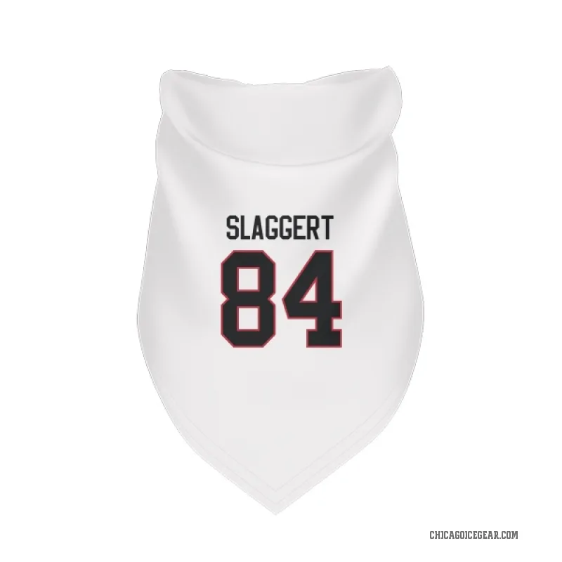 Landon Slaggert  White Chicago Blackhawks  Cat & Dog Pet Bandana