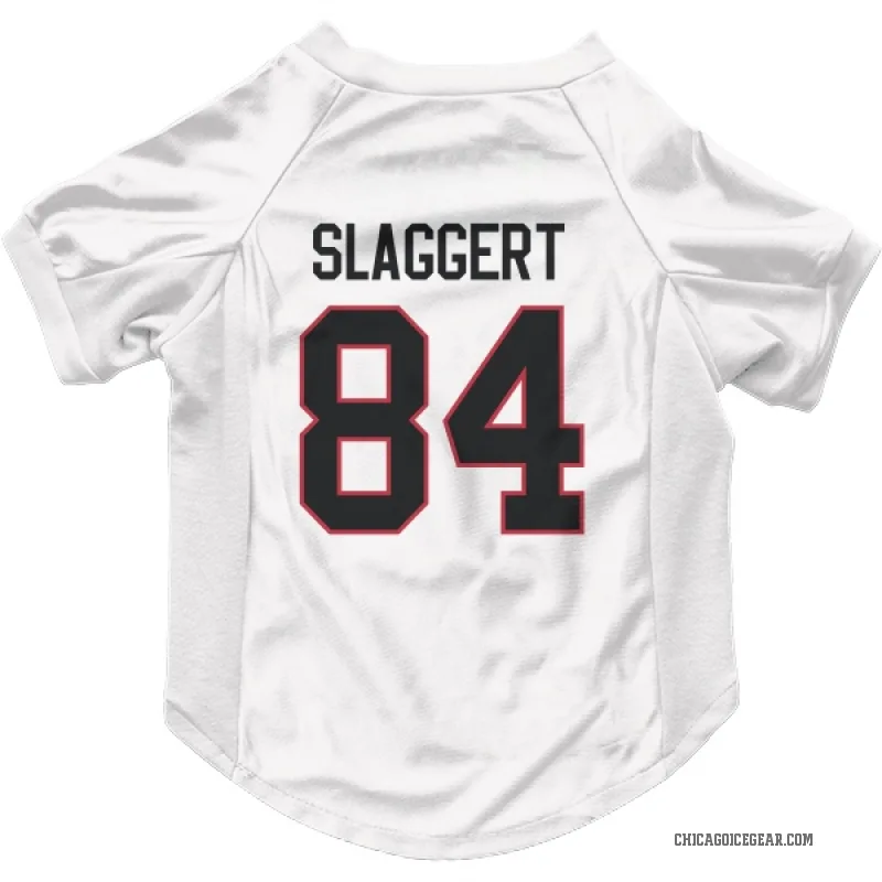 Landon Slaggert  White Chicago Blackhawks  Cat & Dog Pet Jersey