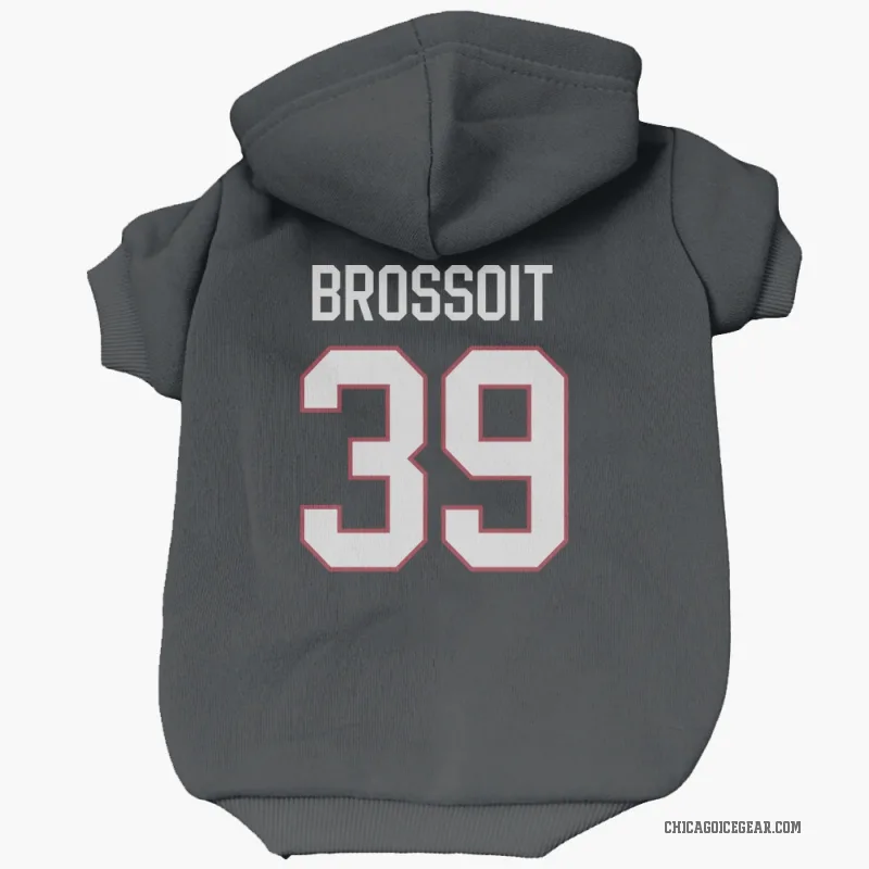 Laurent Brossoit  Black Chicago Blackhawks  Cat & Dog Pet Hoodie