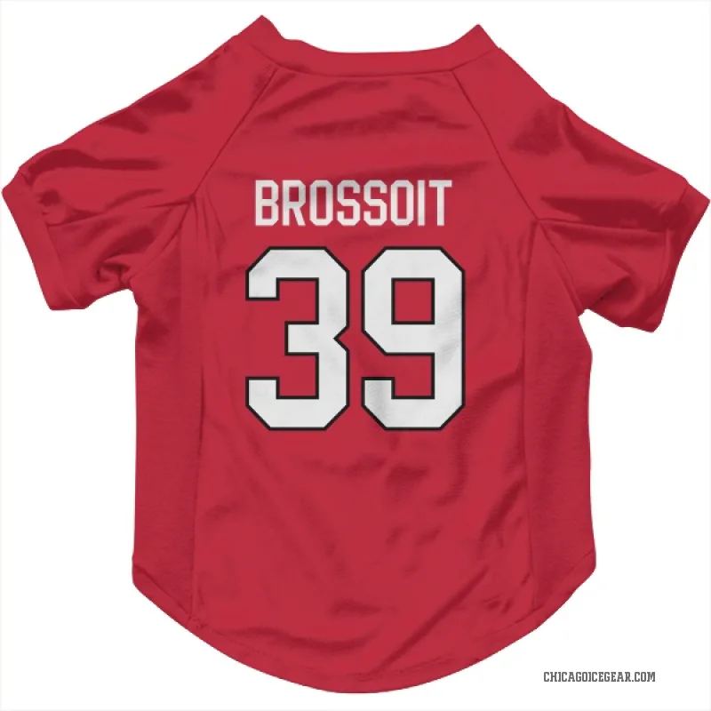 Laurent Brossoit  Red Chicago Blackhawks  Cat & Dog Pet Jersey