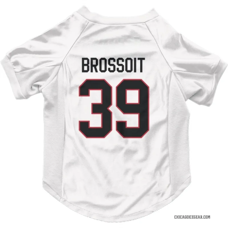 Laurent Brossoit  White Chicago Blackhawks  Cat & Dog Pet Jersey