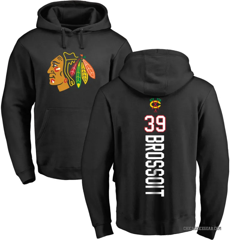 Laurent Brossoit Youth Black Chicago Blackhawks Branded Backer Pullover Hoodie